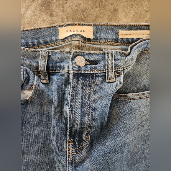 Pacsun Vintage Icon Mom Jeans High Rise Cotton Blend Pocket Medium Blue Women 26 - Picture 6 of 7